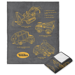 Tonka Hasbro Truck Sketches Tonka Silk Touch Throw Blanket 40x50 Inches