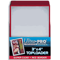 Toploader - 3x4 Red (25 per pack)