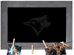 Toronto Blue Jays Blank Chalkboard with frame & clothespins 11x19 Sign