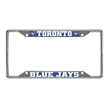Toronto Blue Jays Chrome Metal License Plate Frame, 6.25in x 12.25in