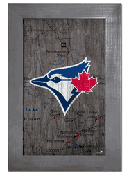 Toronto Blue Jays City Map 11x19 Sign