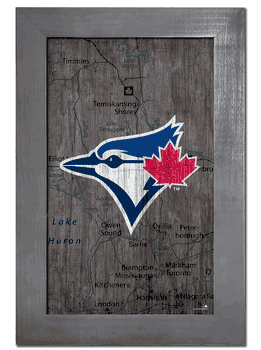 Toronto Blue Jays City Map 11x19 Sign