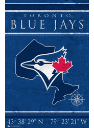 Toronto Blue Jays Coordinates 17x26