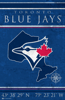 Toronto Blue Jays Coordinates 17x26