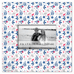 Toronto Blue Jays Floral Pattern 10x10 Frame