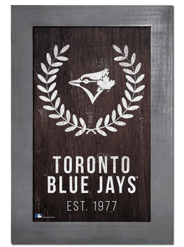 Toronto Blue Jays Laurel Wreath 11x19 Sign