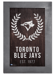 Toronto Blue Jays Laurel Wreath 11x19 Sign