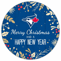 Toronto Blue Jays Merry Christmas & New Year 12in Circle