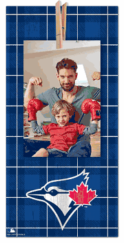 Toronto Blue Jays Plaid Clothespin 6x12 Sign