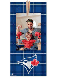 Toronto Blue Jays Plaid Clothespin 6x12 Sign