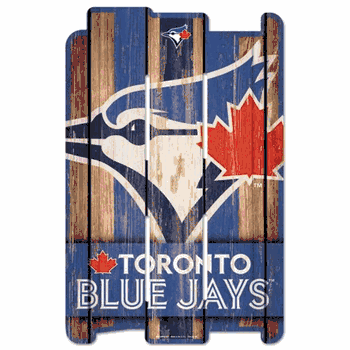 Toronto Blue Jays Sign 11x17 Wood Fence Style