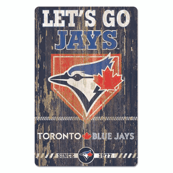 Toronto Blue Jays Sign 11x17 Wood Slogan Design
