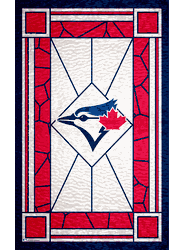 Toronto Blue Jays Stained Glass 11x19 Wood Sign