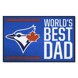 Toronto Blue Jays Starter Mat Accent Rug - 19in. x 30in. World's Best Dad Starter Mat