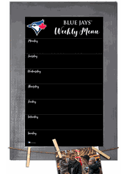 Toronto Blue Jays Weekly Chalkboard with frame & clothespins 11x19 Sign