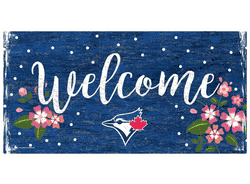 Toronto Blue Jays Welcome Floral 6x12 Sign