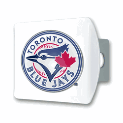 Toronto Blue Jays White Metal Hitch Cover with  3D Color Emblem
