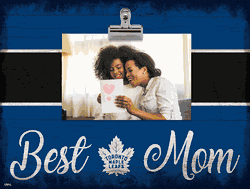 Toronto Maple Leafs 10" x 8" Best Mom with Stripe Clip Frame
