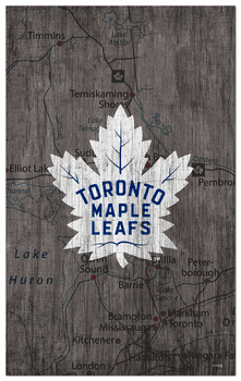 Toronto Maple Leafs 11x19 City Map Sign