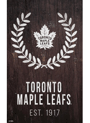 Toronto Maple Leafs 11x19 Laurel Wreath Sign
