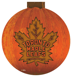 Toronto Maple Leafs 12 in. Halloween Pumpkin Sign