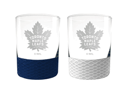 Toronto Maple Leafs 2pc Laser Etched Commissioner Rocks Glass Set