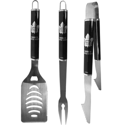 Toronto Maple Leafs 3 pc Steel BBQ Set in Black