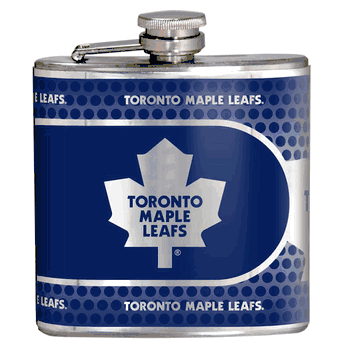 Toronto Maple Leafs 6oz Stainless Steel Flask with Metallic Graphics