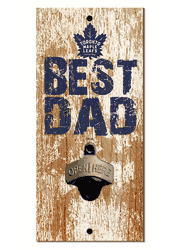 Toronto Maple Leafs Best Dad Bottle Opener   Wood Sign