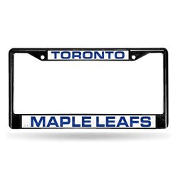 Toronto Maple Leafs Black 12" x 6" Black Laser Cut Chrome Frame