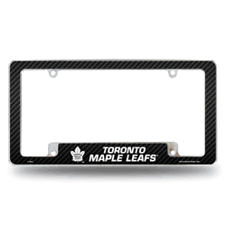 Toronto Maple Leafs Black 12" x 6" Chrome All Over Automotive License Plate Frame for Car/Truck/SUV