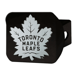 Toronto Maple Leafs Black Metal Hitch Cover with Metal Chrome 3D Emblem