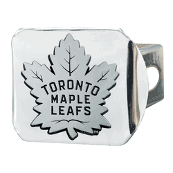Toronto Maple Leafs Chrome Metal Hitch Cover with Chrome Metal 3D Emblem