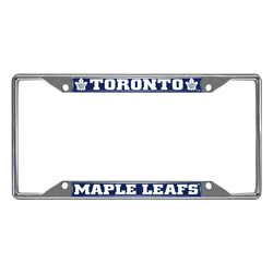 Toronto Maple Leafs Chrome Metal License Plate Frame, 6.25in x 12.25in