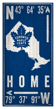 Toronto Maple Leafs Coordinate 6x12 Sign