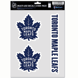 Toronto Maple Leafs Decal Multi Use Fan 3 Pack