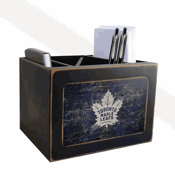 Toronto Maple Leafs Distressed Desktop Organizer w/Team Color