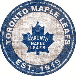 Toronto Maple Leafs Heritage 24" Distressed Round Sign