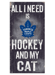 Toronto Maple Leafs Hockey and My Cat 6x12 Sign