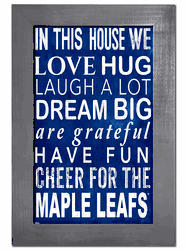 Toronto Maple Leafs In This House 11x19 Sign