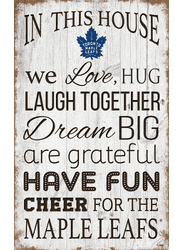 Toronto Maple Leafs In This House 11x19 Sign