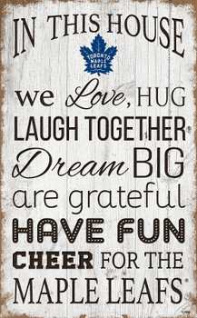 Toronto Maple Leafs In This House 11x19 Sign