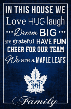 Toronto Maple Leafs In This House 17x26