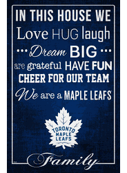 Toronto Maple Leafs In This House 17x26