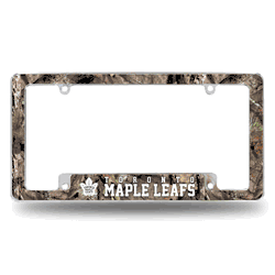 Toronto Maple Leafs Mossy Oak 12" x 6" Chrome All Over Automotive License Plate Frame for Car/Truck/SUV