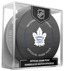 Toronto Maple Leafs NHL Hockey Official Game Puck IN CUBE