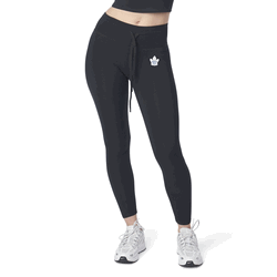 Toronto Maple Leafs NHL Kadi 2x2 Ribbed Legging Black Medium