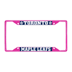 Toronto Maple Leafs Pink Metal License Plate Frame - 6.25"x12.25"