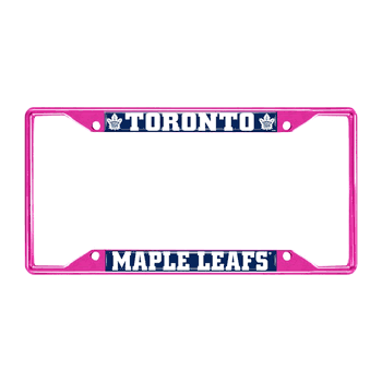 Toronto Maple Leafs Pink Metal License Plate Frame - 6.25