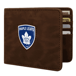 Toronto Maple Leafs Shield Wallet - Brown